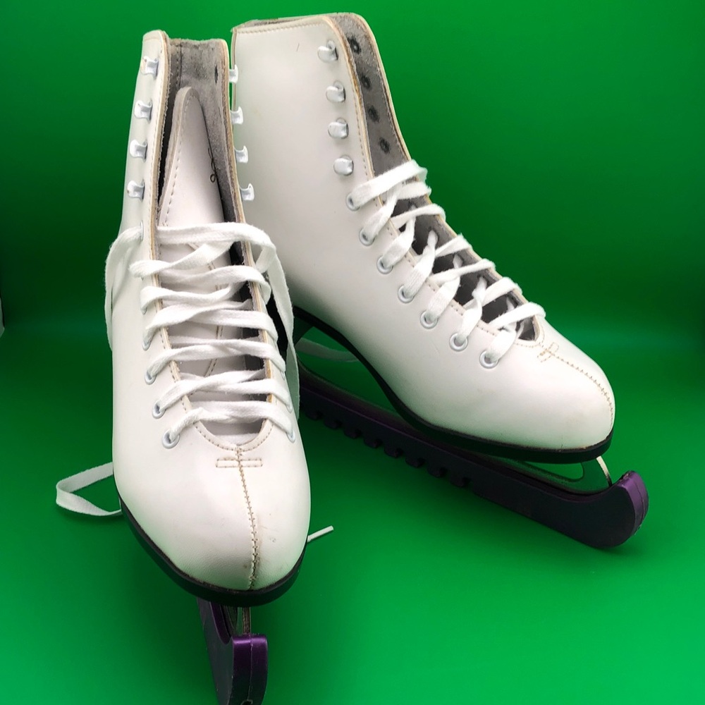 Vintage Jackson Glacier 160 Women's Figure Skates, White, Size 7
